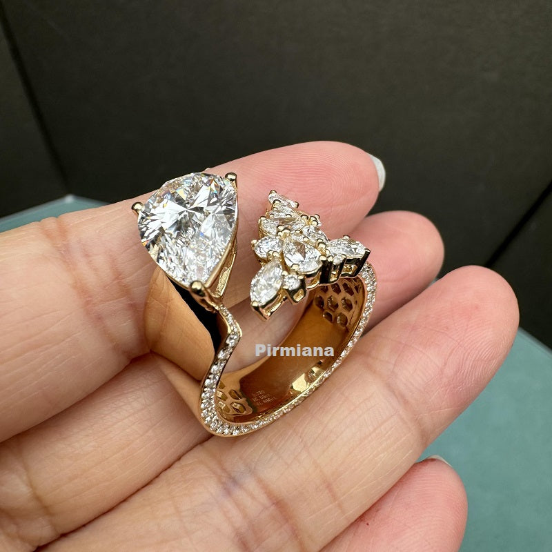 Pirmiana new design 18K yellow gold 5.03ct lab grown diamond ring