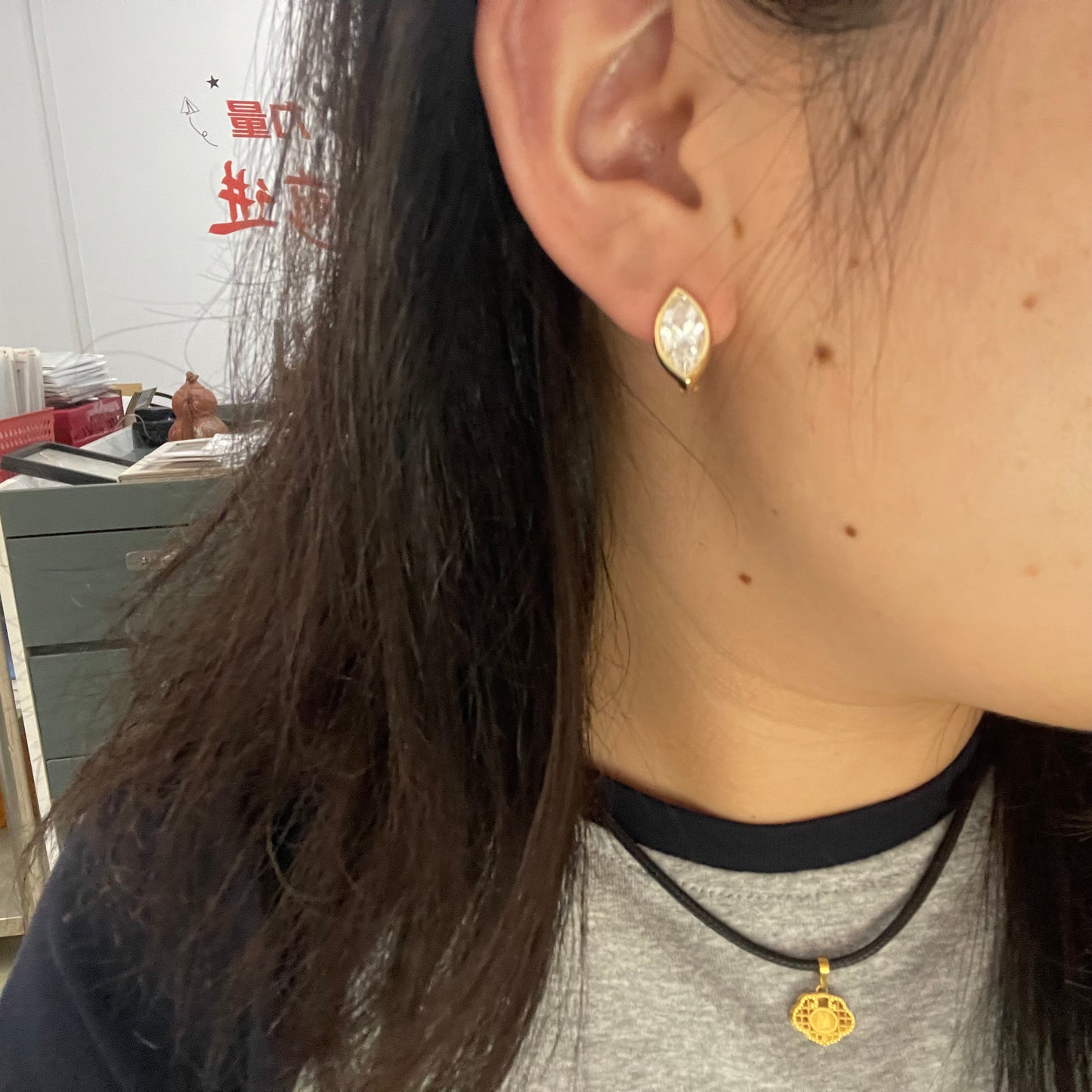 Pirmiana Customized 18k Yellow Gold Marquise 2ct Each Lab Grown Diamond Earrings for Women Party Gift