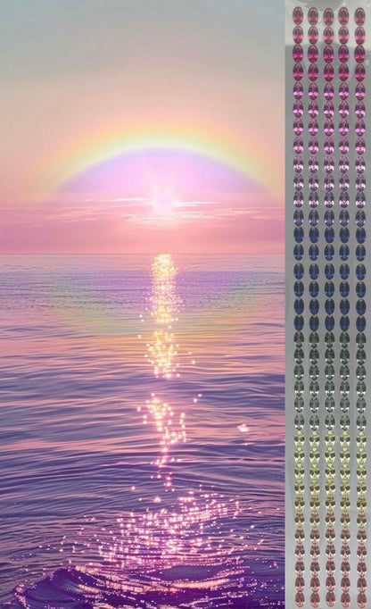 Pirmiana Hot Sale Oval Gradient Rainbow Created Sapphire Gemstones for DIY Jewelry Bracelet Making