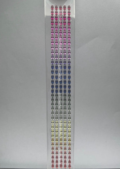 Pirmiana Hot Sale Oval Gradient Rainbow Created Sapphire Gemstones for DIY Jewelry Bracelet Making