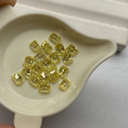 Ruif High Quality Radiant Cut 0.3ct Yellow Lab Grown Diamond for Eternity Rings Making HPHT Without Certificate