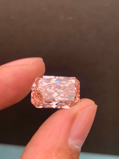 Pirmiana Radiant 9.77ct FVP VS2 Pink Lab Grown Diamond