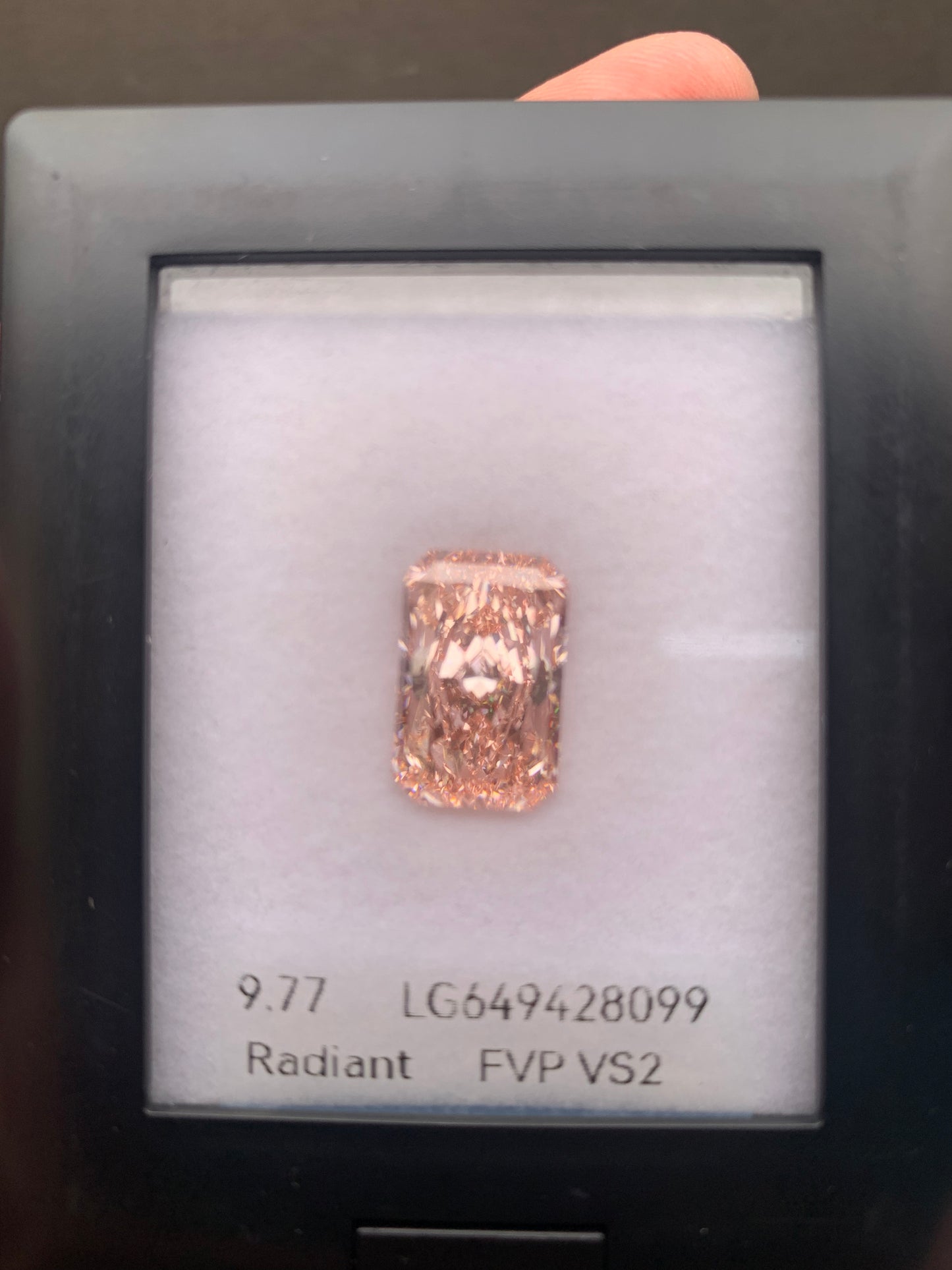 Pirmiana Radiant 9.77ct FVP VS2 Pink Lab Grown Diamond