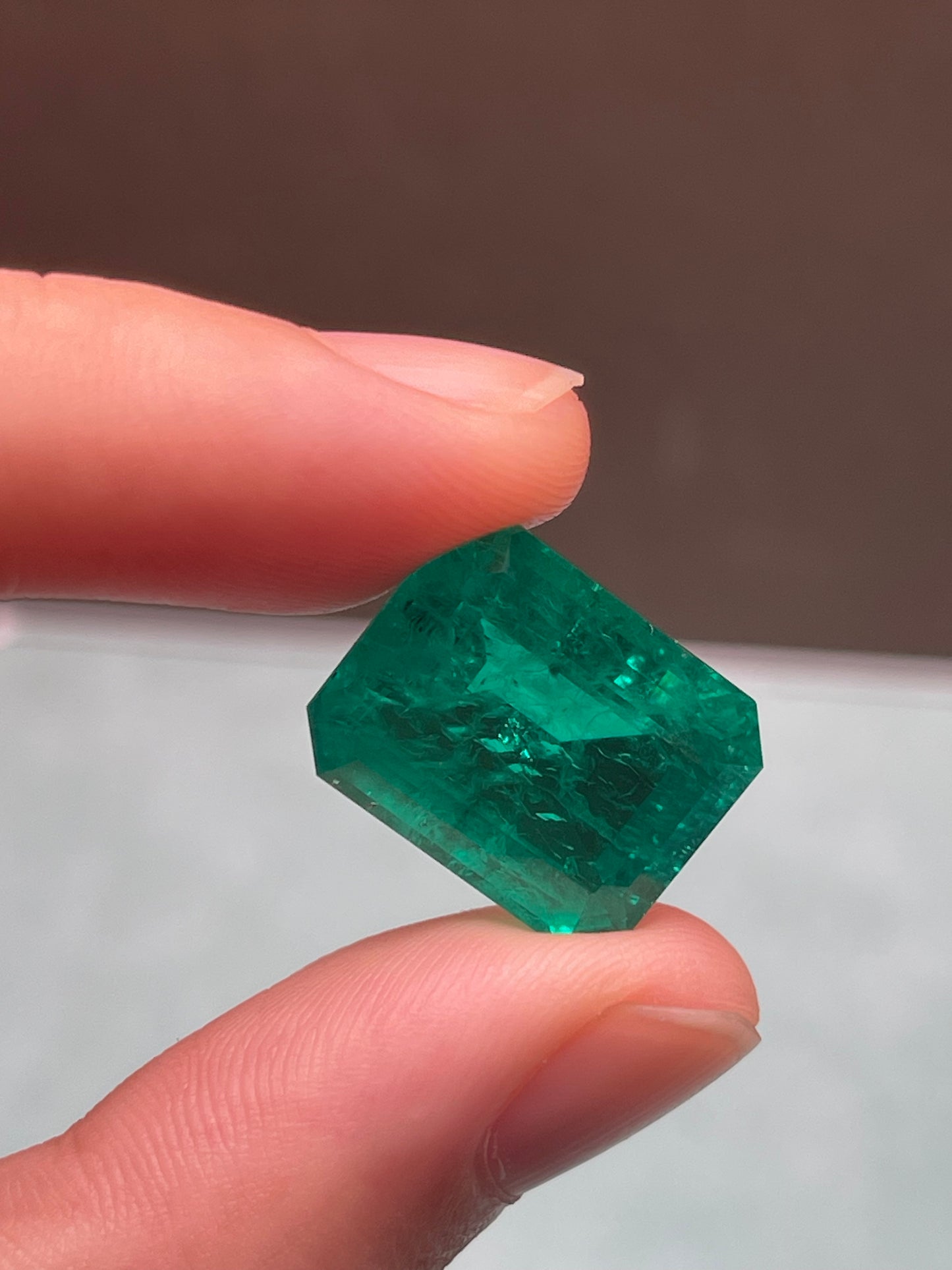 Pirmiana 15.86ct Emerald Cut Lab Grown Emerald