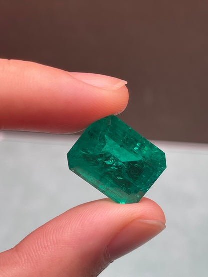 Pirmiana 15.86ct Emerald Cut Lab Grown Emerald