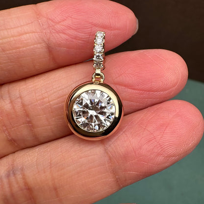Primiana New 14K Yellow Gold  2.0ct IGI Certificated Lab Grown Diamond  Pendant Necklace