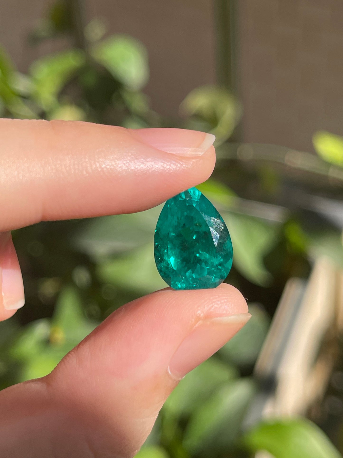 Pirmiana 7.11ct Pear Shape Lab Grown Emerald