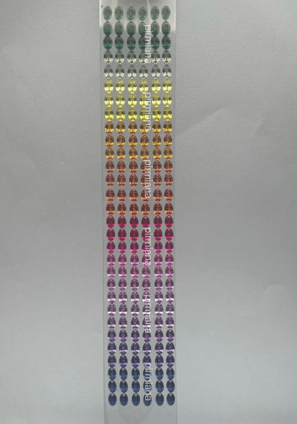 Pirmiana Hot Sale Oval Gradient Rainbow Created Sapphire Gemstones for DIY Jewelry Bracelet Making
