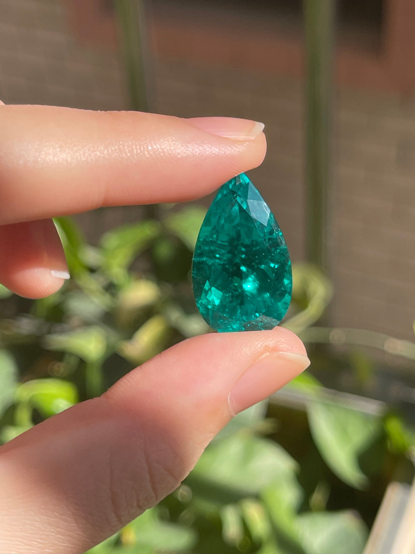 Pirmiana 19.42ct Pear Shape Lab Grown Emerald