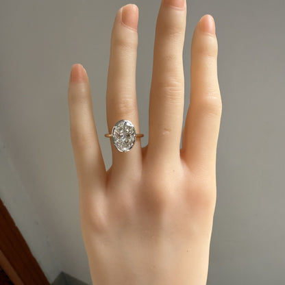 Pirmiana Jewelry Customized 18k White Gold 3ct Lab Grown Diamond Rings Engagement Wedding Band Rings for Women Fine Jewelry