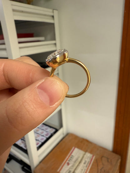 Pirmiana Jewelry Customized 18k White Gold 3ct Lab Grown Diamond Rings Engagement Wedding Band Rings for Women Fine Jewelry