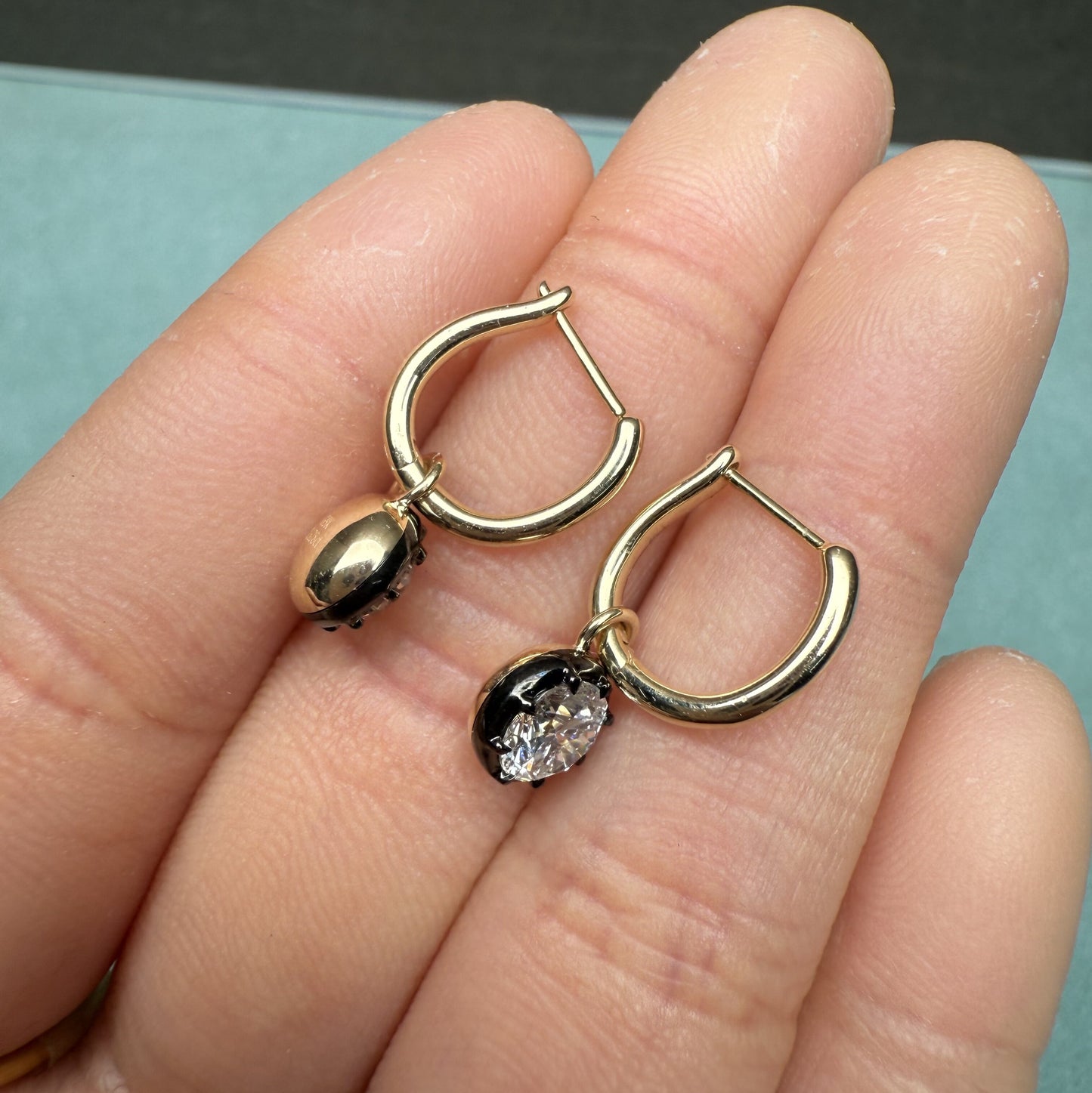 Pirmiana Customized 9k Yellow Gold 0.5ct Lab Grown Diamond Earrings for Women Party Gift