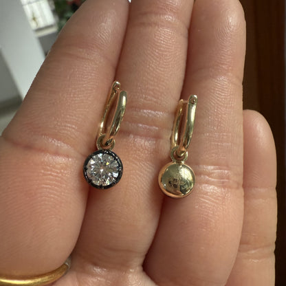 Pirmiana Customized 9k Yellow Gold 0.5ct Lab Grown Diamond Earrings for Women Party Gift