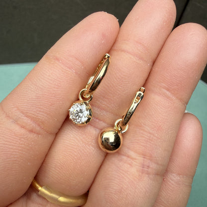 Pirmiana Customized 9k Yellow Gold 0.5ct Lab Grown Diamond Earrings for Women Party Gift
