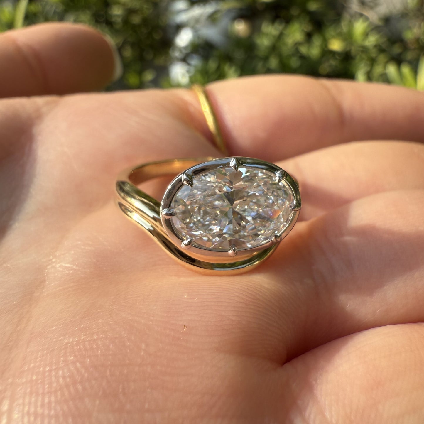 Pirmiana Jewelry Customized 18k Yellow Gold 3ct Lab Grown Diamond Rings Engagement Wedding Band Rings for Women Fine Jewelry