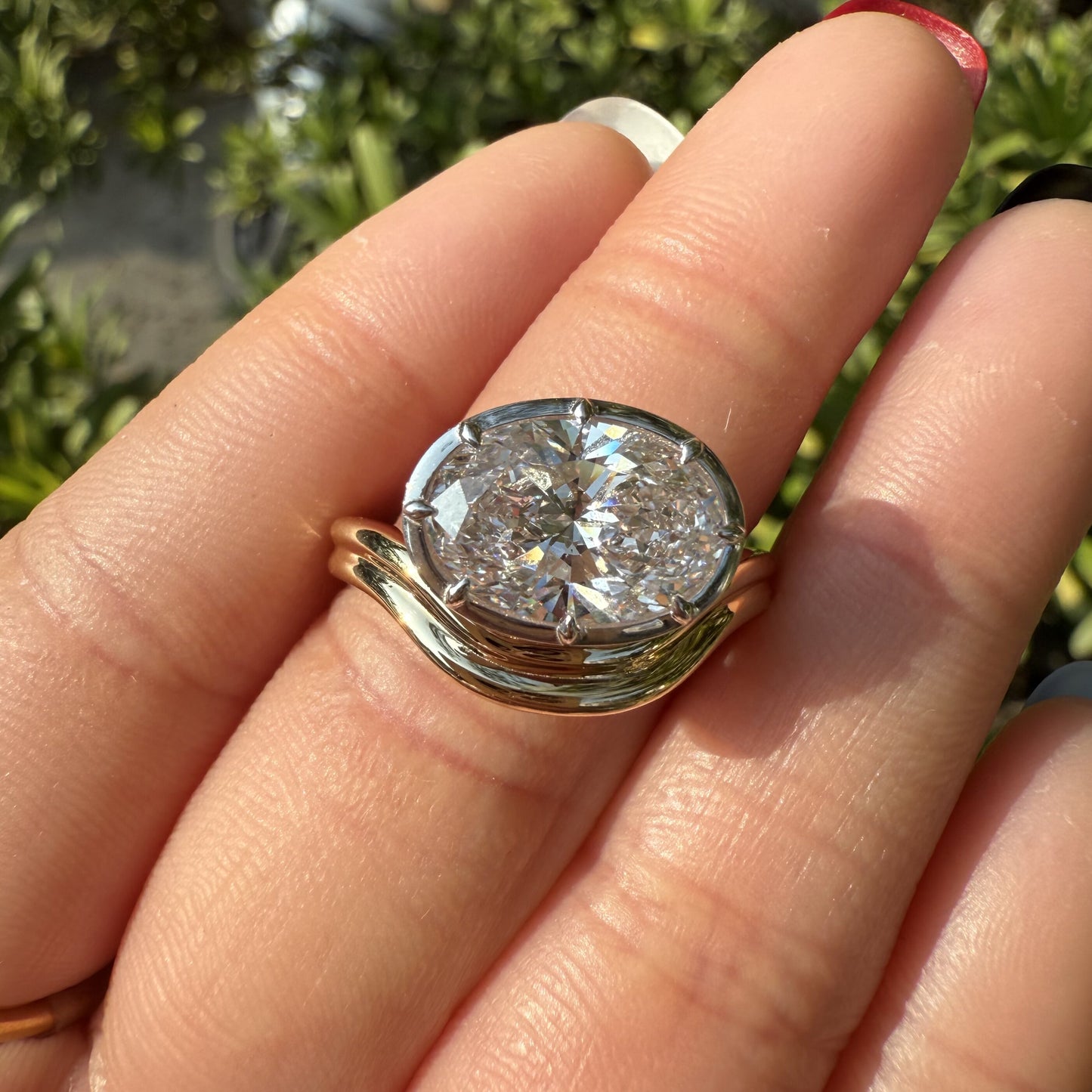 Pirmiana Jewelry Customized 18k Yellow Gold 3ct Lab Grown Diamond Rings Engagement Wedding Band Rings for Women Fine Jewelry