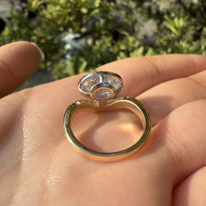 Pirmiana Jewelry Customized 18k Yellow Gold 3ct Lab Grown Diamond Rings Engagement Wedding Band Rings for Women Fine Jewelry