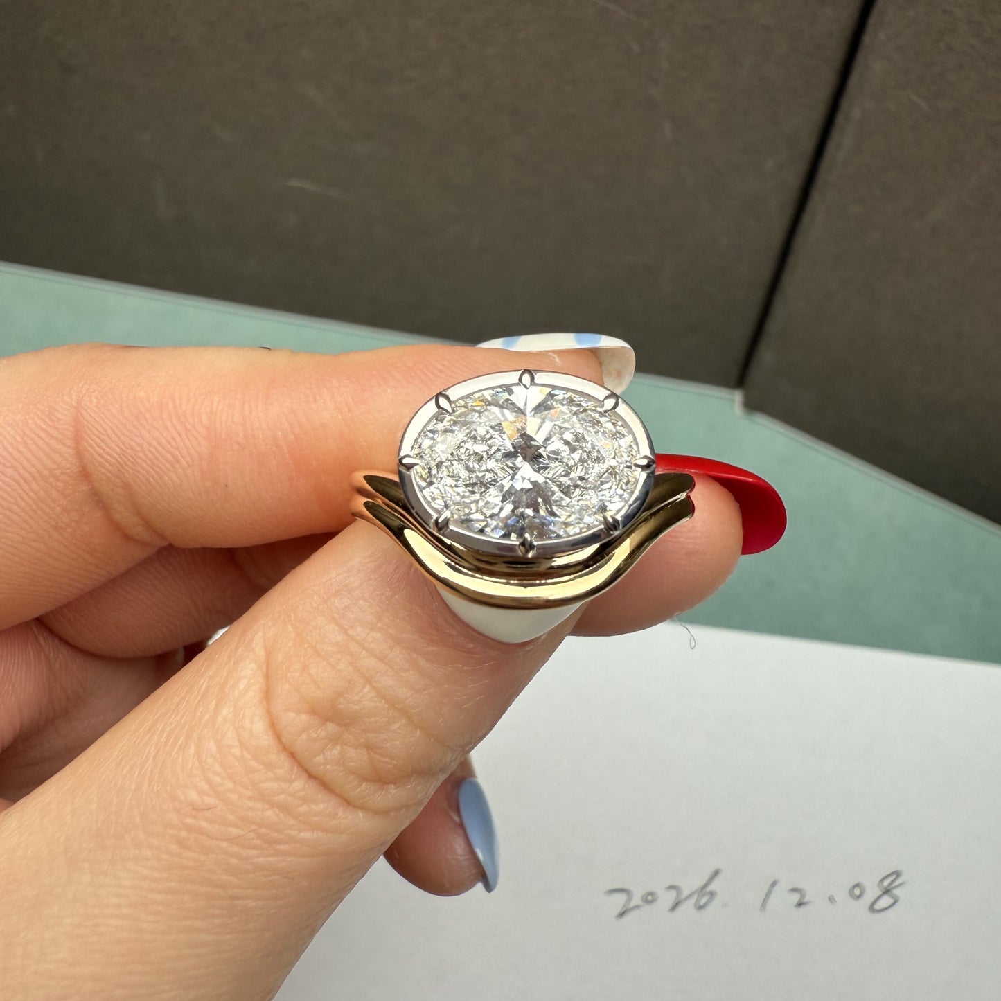 Pirmiana Jewelry Customized 18k Yellow Gold 3ct Lab Grown Diamond Rings Engagement Wedding Band Rings for Women Fine Jewelry