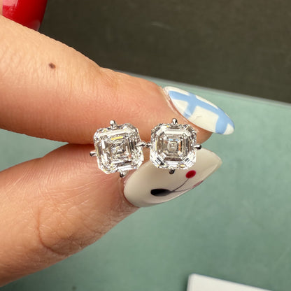 Pirmiana Custom Design Platinum Earrings for Women 1ct Each CVD Lab Grown Diamond Jewelry