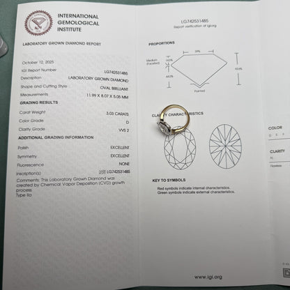 Pirmiana Jewelry Customized 18k Yellow Gold 3ct Lab Grown Diamond Rings Engagement Wedding Band Rings for Women Fine Jewelry