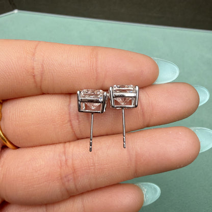Pirmiana Custom Design 14K White Gold Earrings for Women 3ct Each CVD Lab Grown Diamond Jewelry
