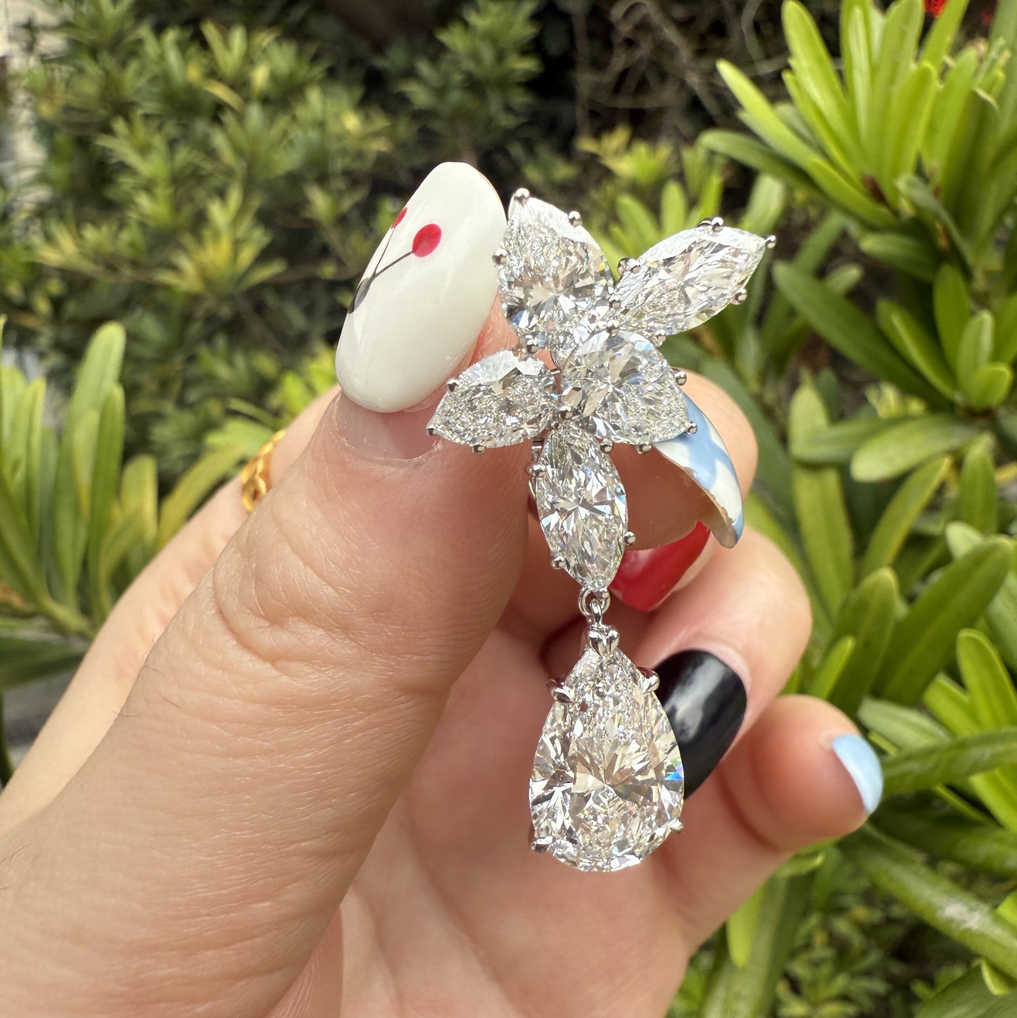 Pirmiana Custom Design 14K White Gold Earrings For Women 4ct Each D VS1  CVD Diamond Jewelry