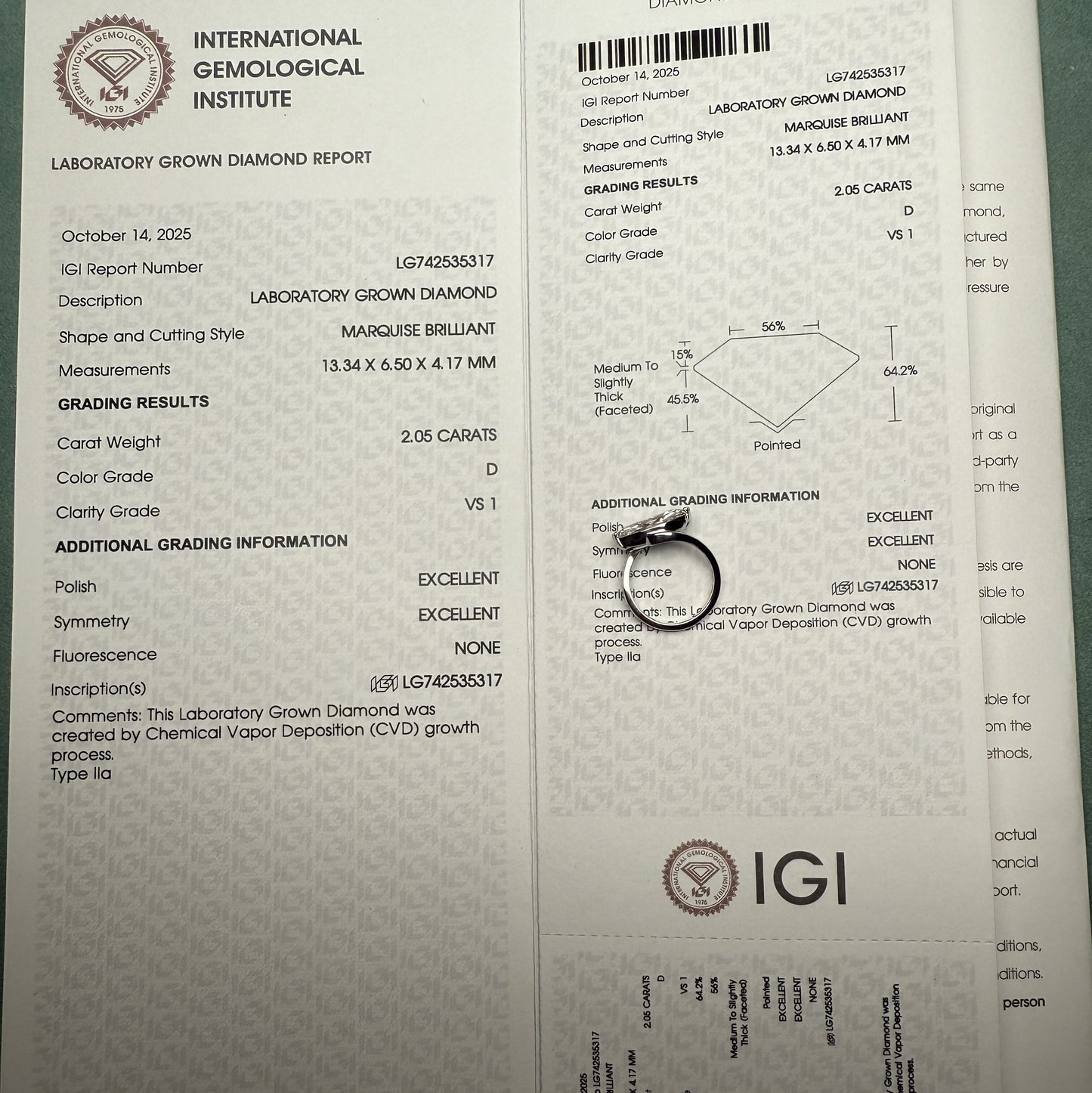 Pirmiana Jewelry Customized 18k White Gold 2ct Marquise Lab Grown Diamond Rings Engagement Wedding Band Rings for Women Fine Jewelry