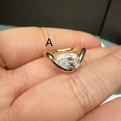 Pirmiana Jewelry Customized 14k Yellow Gold Lab Grown Diamond Rings Engagement Wedding Band Rings for Women Fine Jewelry