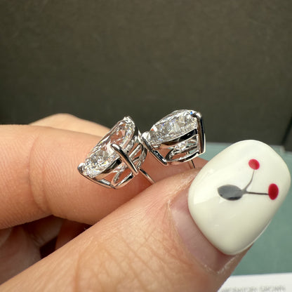 Pirmiana Jewelry Custom Design 18K White Gold Earrings for Women 3ct each CVD Lab Grown Diamond Jewelry