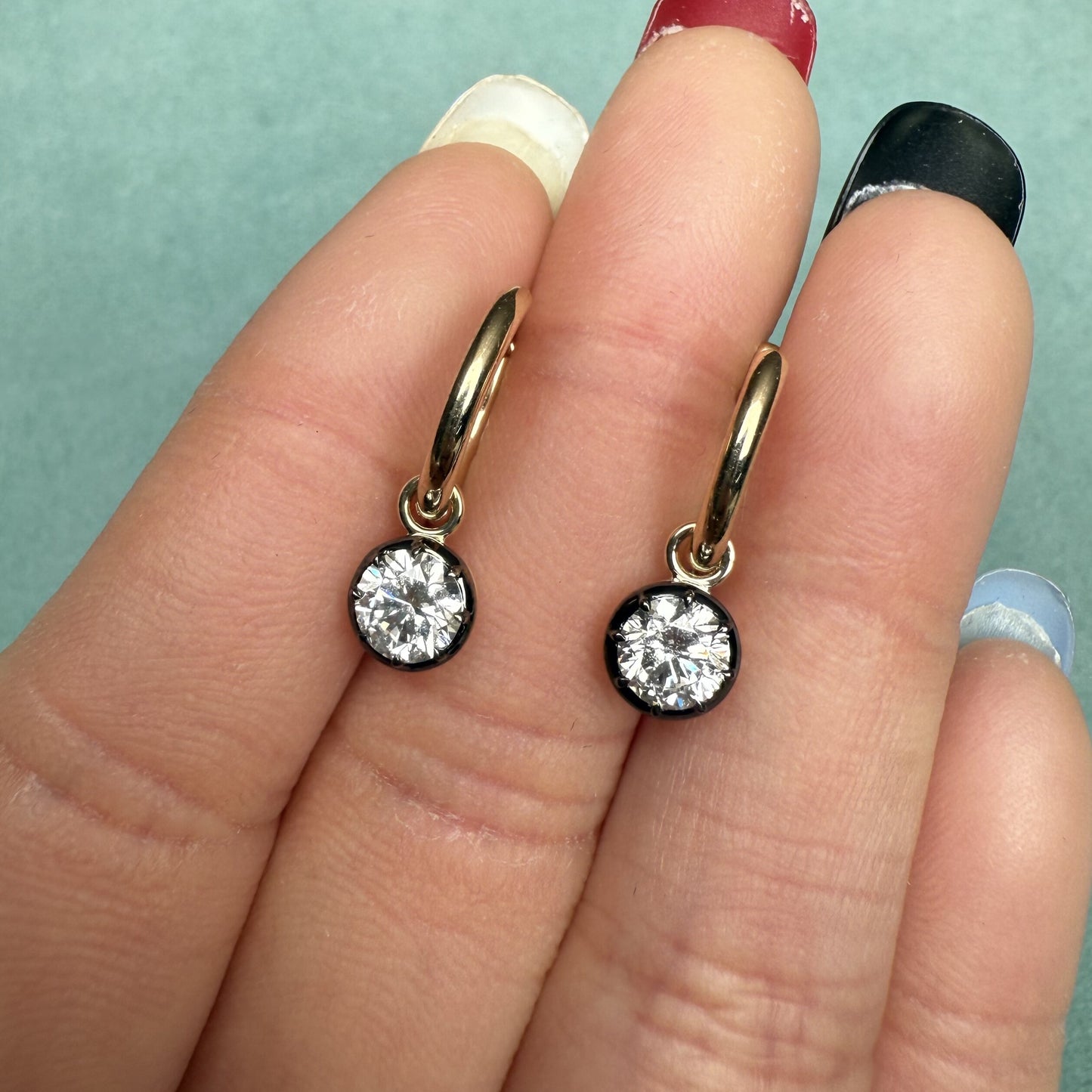 Pirmiana Jewelry Customized 9k Yellow Gold 0.5ct Each Lab Grown Emerald Earrings for Women Party Gift