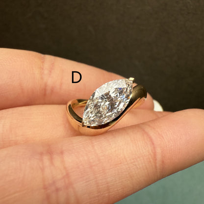 Pirmiana Jewelry Customized 14k Yellow Gold Lab Grown Diamond Rings Engagement Wedding Band Rings for Women Fine Jewelry