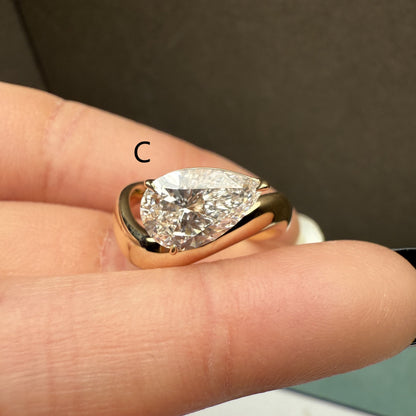 Pirmiana Jewelry Customized 14k Yellow Gold Lab Grown Diamond Rings Engagement Wedding Band Rings for Women Fine Jewelry