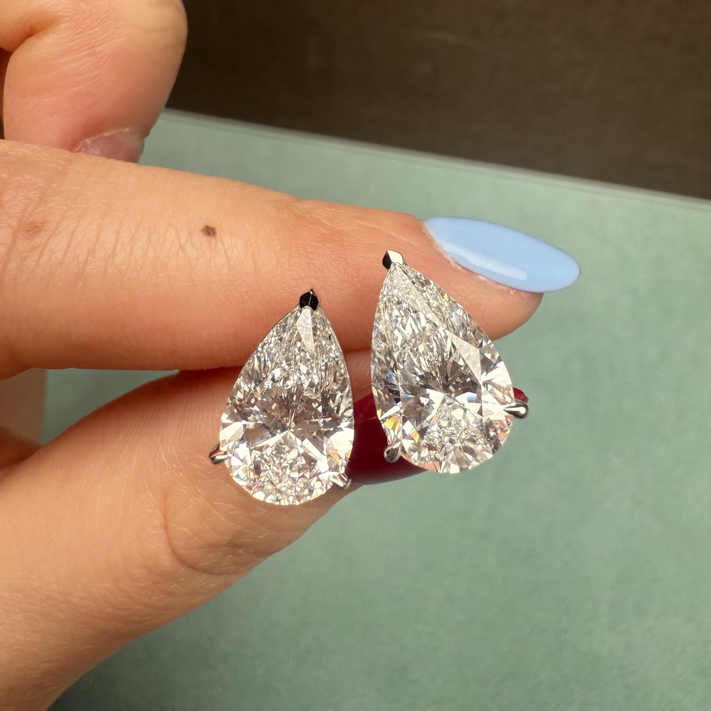 Pirmiana Jewelry Custom Design 18K White Gold Earrings for Women 3ct each CVD Lab Grown Diamond Jewelry