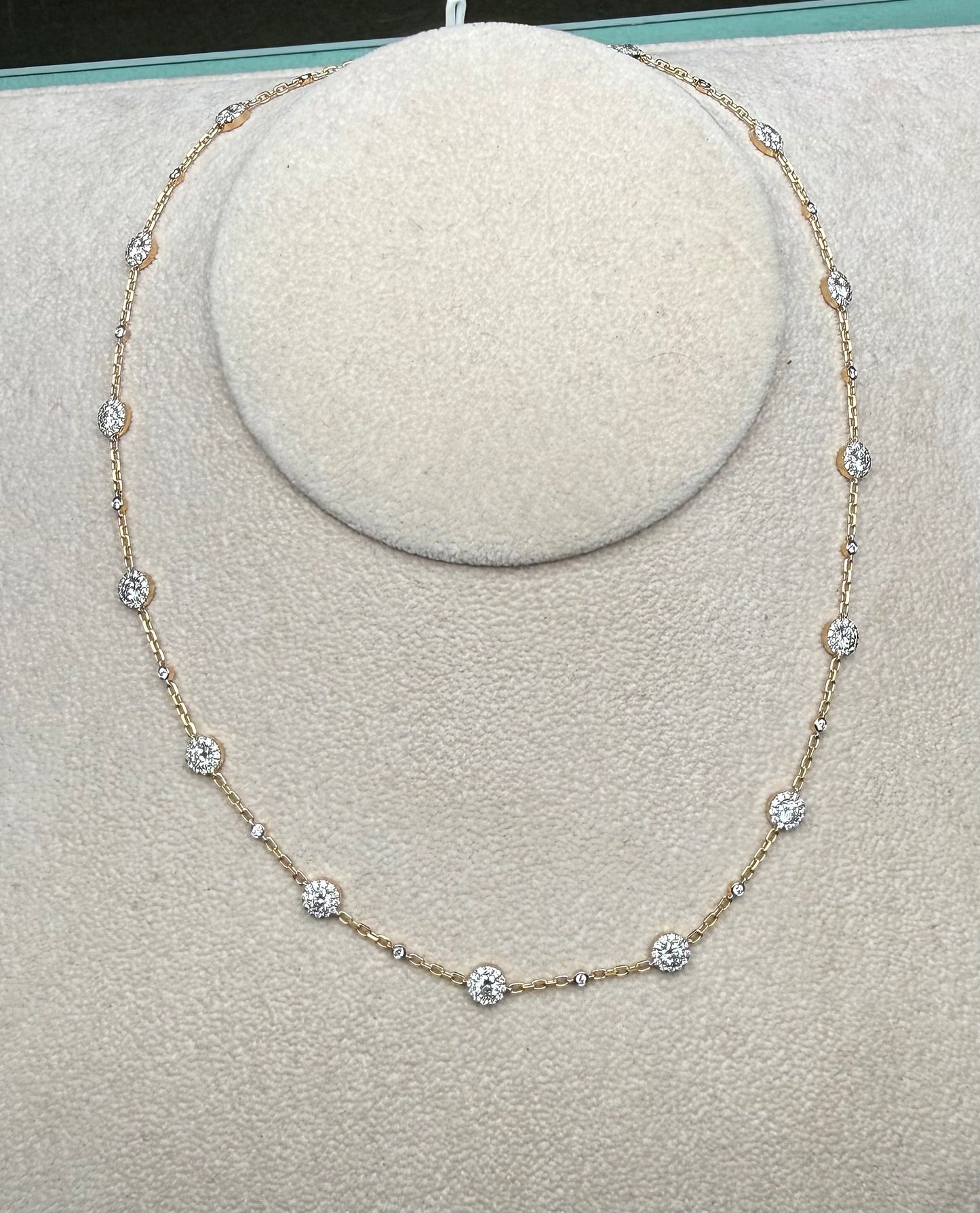 Pirmiana Jewelry Customized 18k Yellow Gold  Lab Grown Diamond Necklace for Women Party Gift