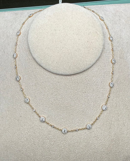 Pirmiana Jewelry Customized 18k Yellow Gold  Lab Grown Diamond Necklace for Women Party Gift