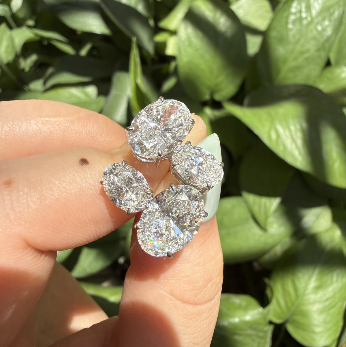 Pirmiana Custom Design 18K White Gold Earrings for Women 2.6+1ct Each CVD Lab Grown Diamond Jewelry