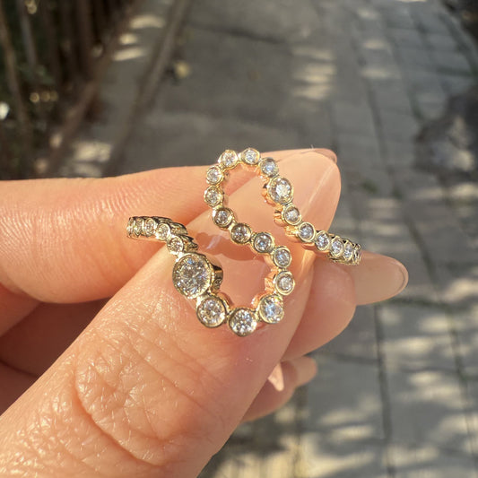 Pirmiana Jewelry Customized 14k Yellow Gold Lab Grown Diamond Rings Engagement Wedding Band Rings for Women Fine Jewelry