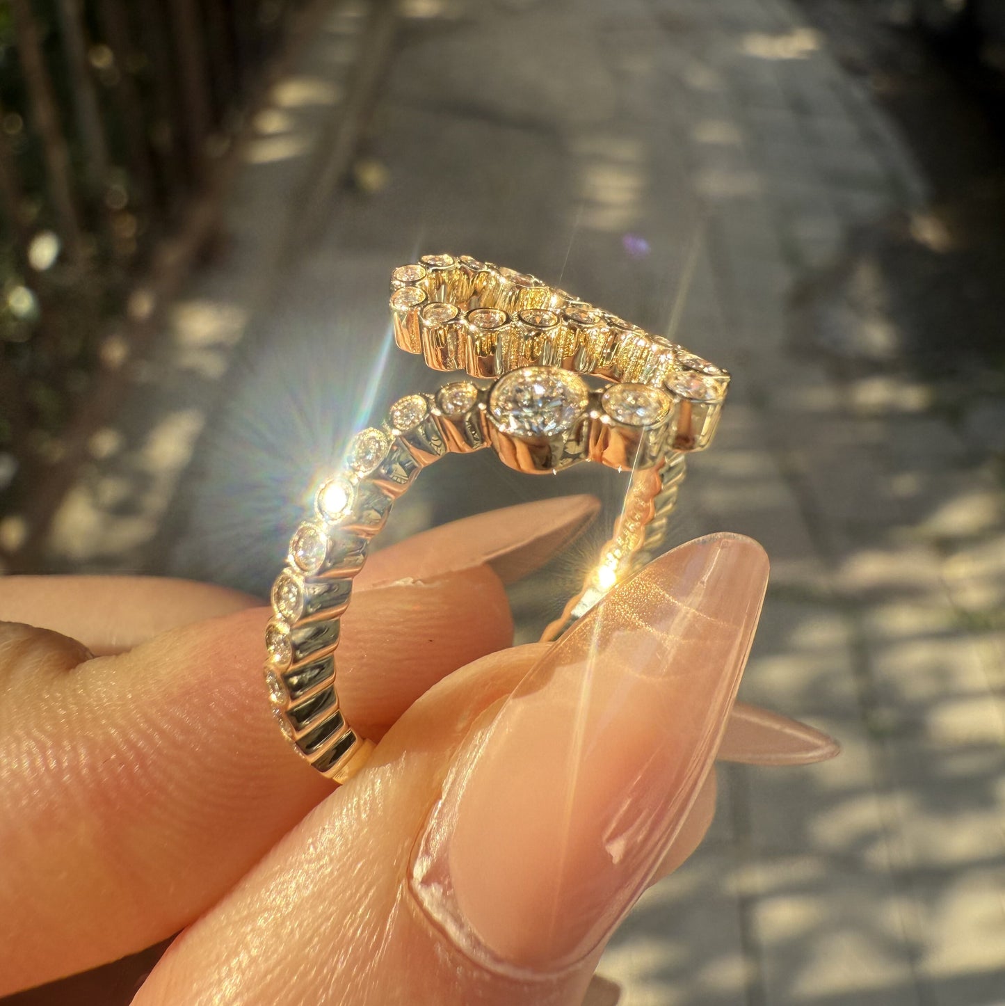 Pirmiana Jewelry Customized 14k Yellow Gold Lab Grown Diamond Rings Engagement Wedding Band Rings for Women Fine Jewelry