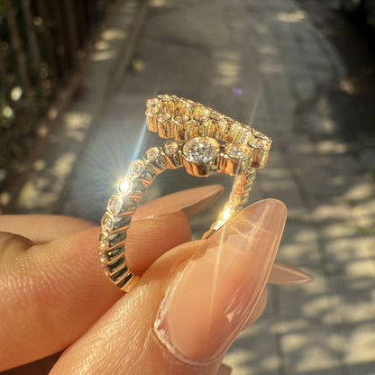 Pirmiana Jewelry Customized 14k Yellow Gold Lab Grown Diamond Rings Engagement Wedding Band Rings for Women Fine Jewelry