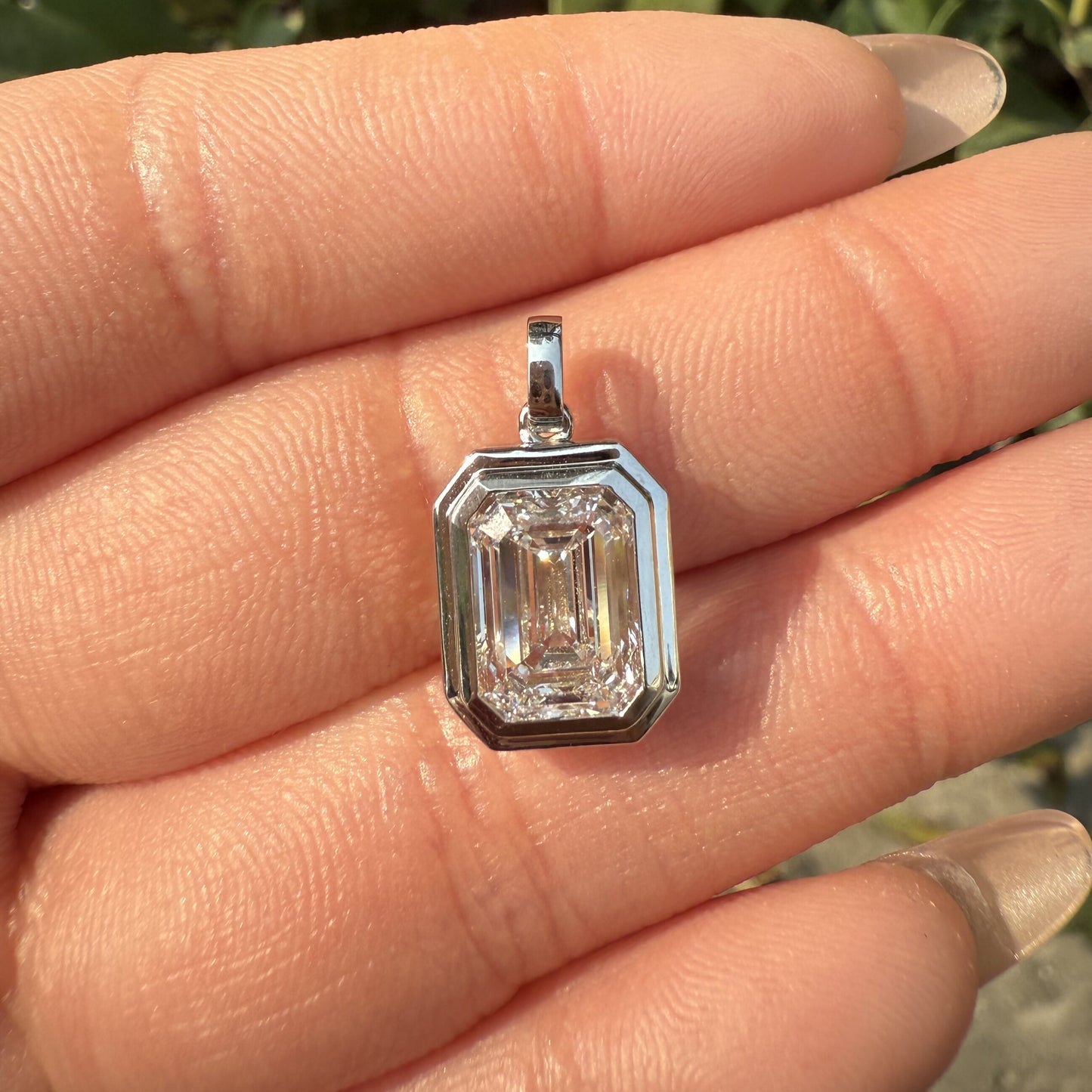 Pirmiana Jewelry Customized 14k White Gold 3ct D VS1 Lab Grown Diamond Pendant for Women Party Gift