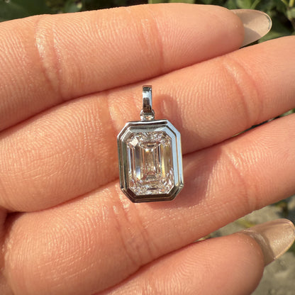 Pirmiana Jewelry Customized 14k White Gold 3ct D VS1 Lab Grown Diamond Pendant for Women Party Gift