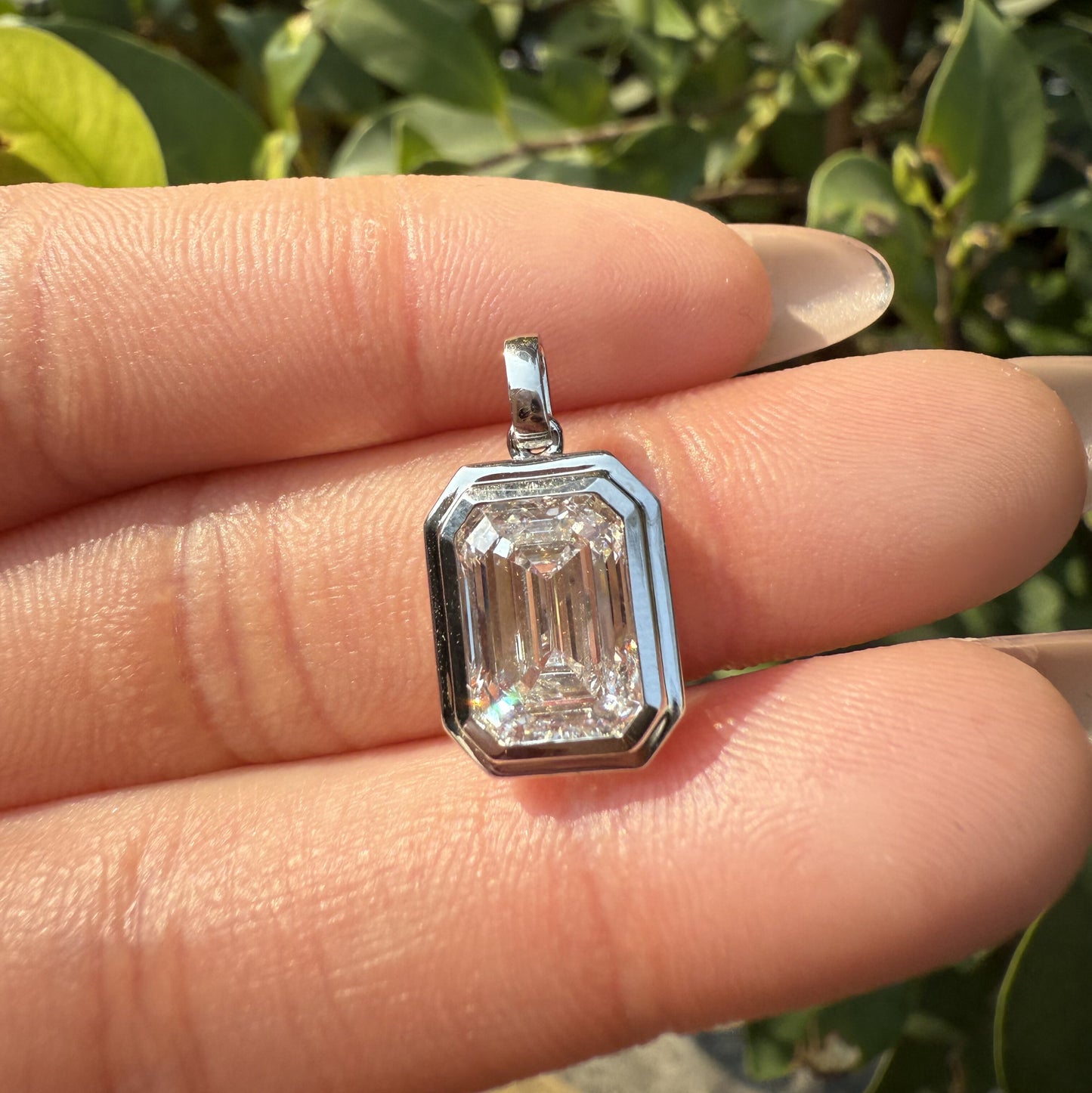 Pirmiana Jewelry Customized 14k White Gold 3ct D VS1 Lab Grown Diamond Pendant for Women Party Gift