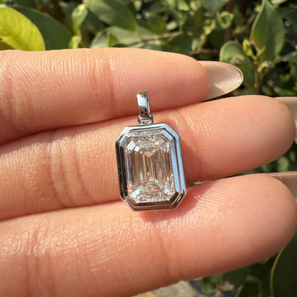 Pirmiana Jewelry Customized 14k White Gold 3ct D VS1 Lab Grown Diamond Pendant for Women Party Gift