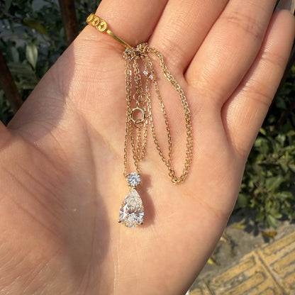 Pirmiana Jewelry Customized 18k Yellow Gold 2ct D VS1 Lab Grown Diamond Necklace for Women Party Gift