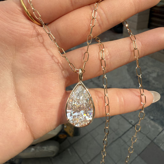 Pirmiana Jewelry Customized 18k Yellow Gold 10ct F VVS2 Lab Grown Diamond Necklace for Women Party Gift