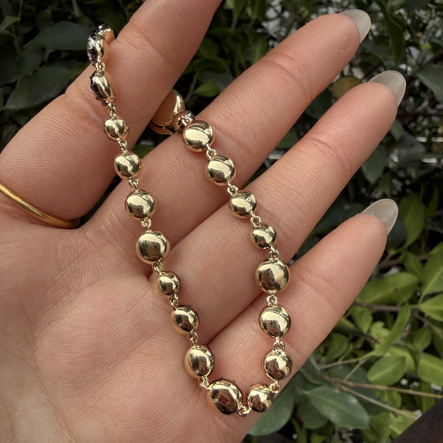 Pirmiana Jewelry Customized round Shape 14K Yellow Gold  DEF Each Lab Grown Diamond Eternity Bracelet Engagement for Women Fine Jewelry