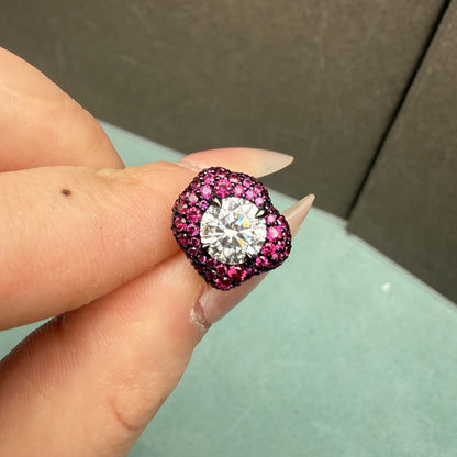 Pirmiana Customized 18k White Gold 1ct Each Lab Grown Diamond Earrings for Women Party Gift