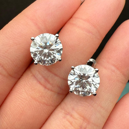 Pirmiana Custom Design 18K White Gold Earrings for Women 3ct F VS2 Lab Grown Diamond Jewelry
