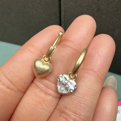 Pirmiana Customized 14k Yellow Gold 1ct Each Matte polishing Lab Grown Diamond Earrings for Women Party Gift