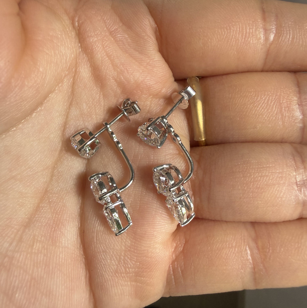 Pirmiana Customized 14k white Gold 4.5ct total Lab Grown Diamond Earrings for Women Party Gift